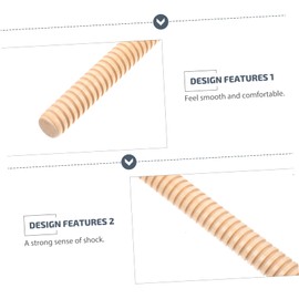 Milisten 4 pcs Ribbed Sing Rhythm Hardwood Preschool Thread Music Wiki Wooden for Early Practical Instrument Percussion Sticks Toddlers Wood Soundtrack Creative Instruments Classical