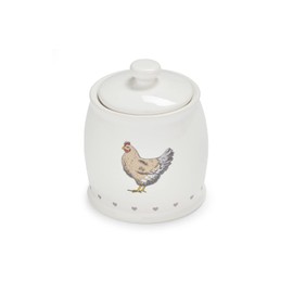 Cooksmart British Designed Sugar Bowl with Lid | Ceramic Sugar Pot with Modern Designs | Sugar Bowls with Lids Perfect for Any Kitchen - Farmers Kitchen