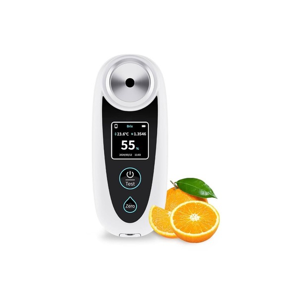 Brix Refractometer 0–35% Brix Range, ±0.2% Precision, Portable & Waterproof