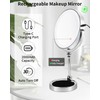 MILONT 9" Lighted Makeup Mirror,1X/10X Magnifying Vanity Mirror with Height
