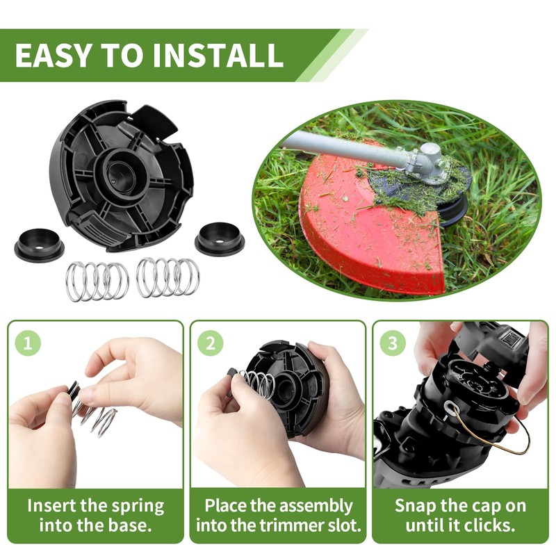 CLSR2U DWO1DT995 Weed Trimmer Head Cap Cover with Spring and