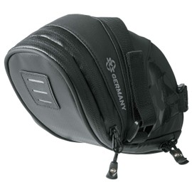 SKS Germany Explorer Straps 1800 Fahrradtasche, Fahrradzubehör (Satteltasche aus wasserabweisendem Gewebe, laminierte Reißverschlüsse mit ergonomischem Easy-Zip, Volumen: 1,8 l), schwarz