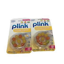 Plink 2 Pack Garbage Disposal Freshener & Cleaner, 20 Uses 1.62 Oz Each