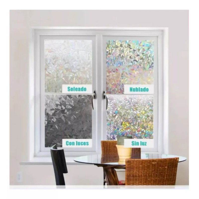 Dolores 2m Tapiz Adherible Decora Ventanas Vitral Vinilo Cristal 3d