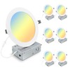 6 Pack 7 Inch 3CCT Ultra-Thin LED Recessed Light with
