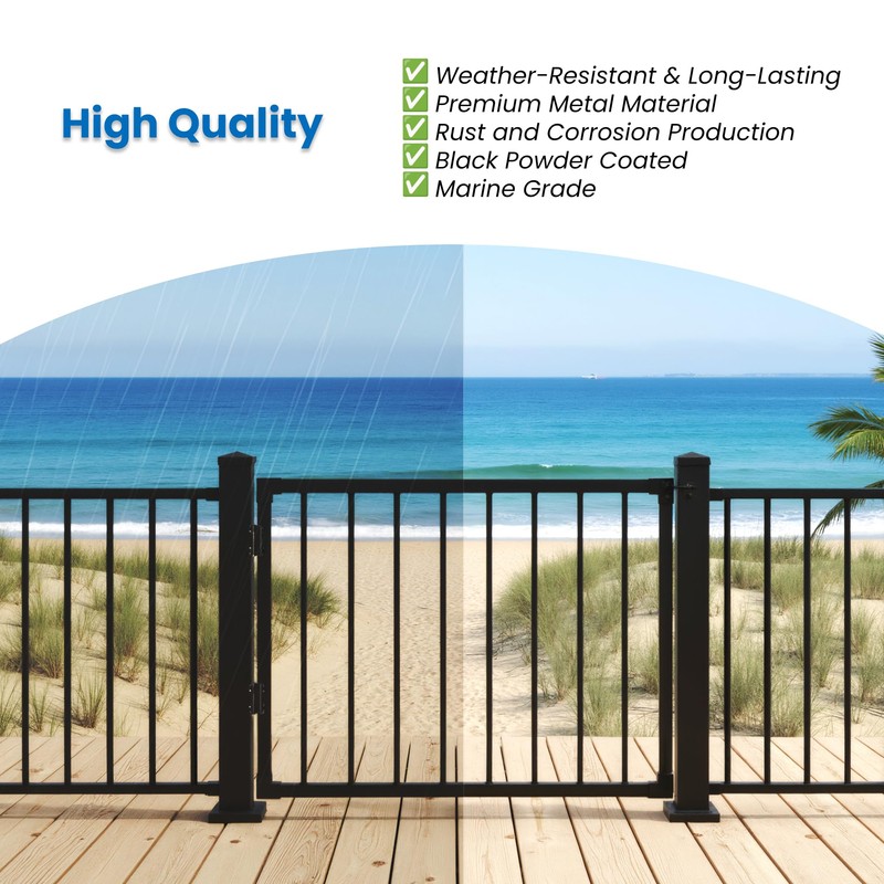 tonchean 38''H x 48''W Deck Fence Gate for Residential, Yard,
