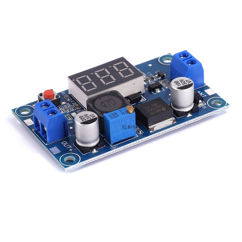 Teyleten Robot LM2596S LM2596 with LED Display Voltmeter Buck Converter