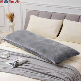 Unbveanded BEDELITE Body Pillow Cover with Zipper Closure Super Soft and Cozy Fuzzy Fleece