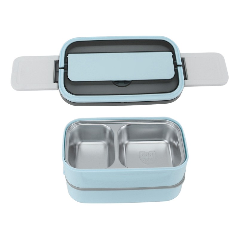 Lunch Box Double Layer Microwave Safe Leakage Proof Stainless Steel