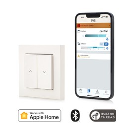 Eve Shutter Switch (Apple Home) - Smart Roller Shutter Control with Integrated Schedules, Adaptive Shading, Siri Voice Control, Timer, Remote Access, No Bridge Required, Bluetooth/Thread