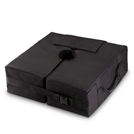 Detachable Patio Umbrella Base Weight Bag, 18" Square with Large Opening and 2 Handle for Offset, Cantilever or Standard Outdoor Patio Umbrella or Flagpole, Heavy Duty, Weather Resistant (Square)