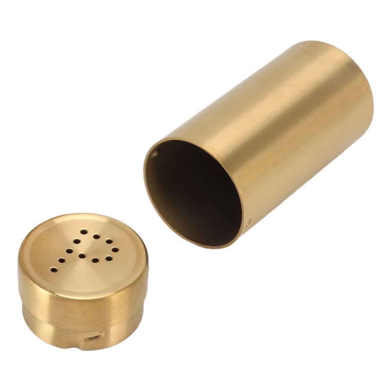 2Pcs Gold Spice Jar Stainless Steel Rustproof Screw Open Top