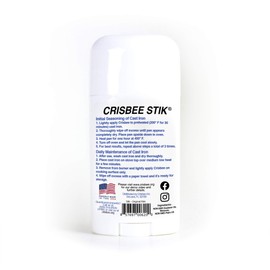 Crisbee Stik Cast Iron and Carbon Steel Seasoning - Family Made in USA - The Cast Iron Seasoning Oil & Conditioner Preferred by Experts - Maintain a Cleaner Non-Stick Skillet