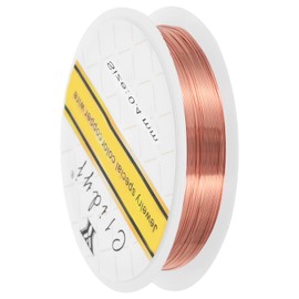 MECCANIXITY 26 Gauge Copper Wire for Jewelry Making, 1 Roll Craft Tarnish Resistant Beading Wire for Jewelry Making Supplies DIY (Red Bronze)