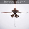 Aspen Creative Satin Nickel 20515-21, 12" Ceiling Fan Beaded Solid