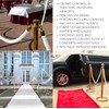 4PCS White Velvet Rope 5FT – Silver Snap Ends Stanchion