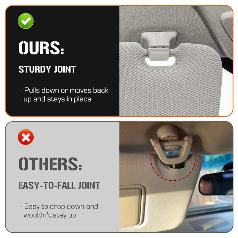 Sun Visor with Vanity Light for 2010-2015 Mazda CX-9, Left