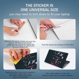 Laptop Skin Sticker Decal, Art Decal Protector Cover Compatible with 15 15.4 15.6 Inches Netbook/Laptop (Inspirational Words)