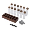 12pcs Coffee Bean Storage Tubes Glass Sealed Dosing Coffee Bean