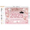 WOLADA 2025 Pink Graduation Backdrop Rose Gold Class of 2025