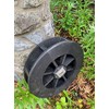 Amish-Made Small Round Black Poly Decorative Water Wheel