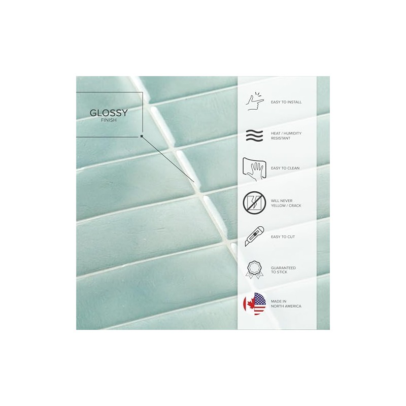 SMART TILES Peel and Stick Backsplash - 5 Sheets of