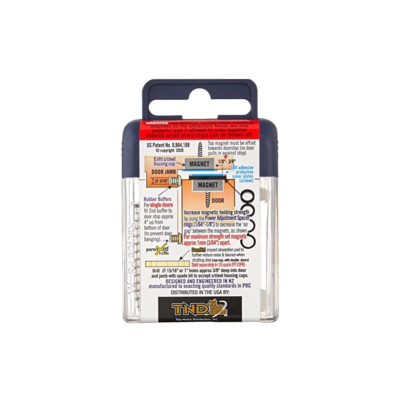 Precision Lock PLS-24 PRO Concealed Magnetic Catch, Silver