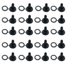 Ruiwaer 20PCS 12mm Toggle Switch Cover, Waterproof Rubber Cover, Duty Rocker Switch Cover, EDPM Waterproof Rubber Cover, Moisture, Dust and Dirt Resistant, Black