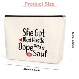 Inspirational Gifts for Women Colleague Friend Boss Lady Appreciation Gift Cosmetic Bag Thank You Gift for Employee Friend Teacher Sister Christmas Birthday Gift for Her Makeup Organizer