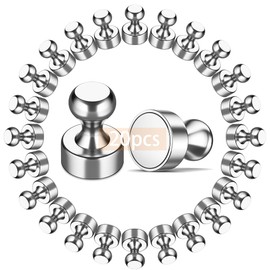 MEIBAY 20pcs 12*16mm Super Strong Magnetic Pins, Magnetic Pushpins, Magnetic Hooks, Magnetic Pins, Perfect for Refrigerator, Map, Whiteboard, Office