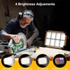 Led Baustrahler Akku Solar Arbeitsleuchte Tragbare, 4 Modi LED Strahler