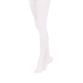 NEWCHAO Girls Dance Ballet Tights Footed Student Training Tights for Children Adults White Pink XS-L