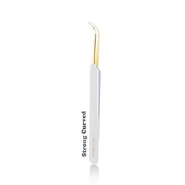 Alluring White with Gold Tip Tweezers for Eyelash Extension