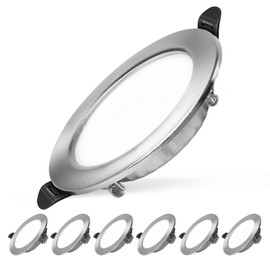 fosfor Recessed Spotlight LED Ultra Flat 230 V, 7 W LED Spotlight Ceiling Light 610 LM 25 mm Installation Depth, Ceiling Spotlights 75-95 mm Installation Diameter, IP44 Recessed Spotlights for