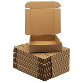 8x8x2 inch Shipping Boxes，Bulk 28 Pack，Brown Corrugated Mailers Cardboard Literature Mailer Box for Packaging Business, Mailing,Moving and Storage，Small Gift Boxes for Wrapping Mailing Present