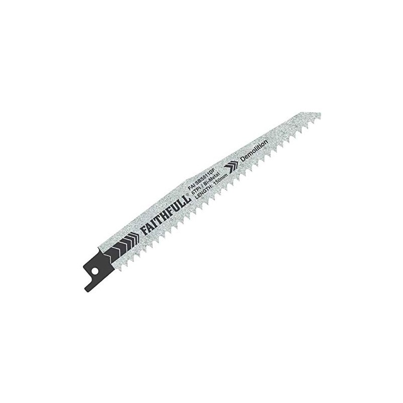 S611DF Bi-Metal Sabre Saw Blade Demolition 150mm 6 TPI (Pack