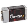 IMPECCA 9 Volt Batteries, High Performance 9V Alkaline Batteries, 6LR61,