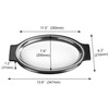 New Star Foodservice 26733 Oval Stainless Steel Sizzling Platter with