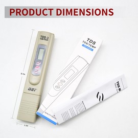 GEIparts Digital TDS Meter Water Tester, PPM Water Quality Tester Measuring Range 0-9999ppm, Ideal for Drinking Water, Swimming Pool, Aquariums, Hydroponics