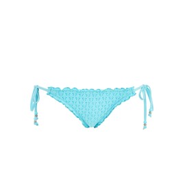 Seafolly Turquoise High-Waisted Swimsuit Panties Havana Hipster Tie Side