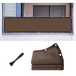 Haikawi Veranda Blindfold Shades, Width 31.5 inches (80 cm) x Length 118.8 inches (300 cm), UV Protection, Ventilation, Privacy Protection, Balcony Shade Fence, Comfortable Space, Includes Cable Ties