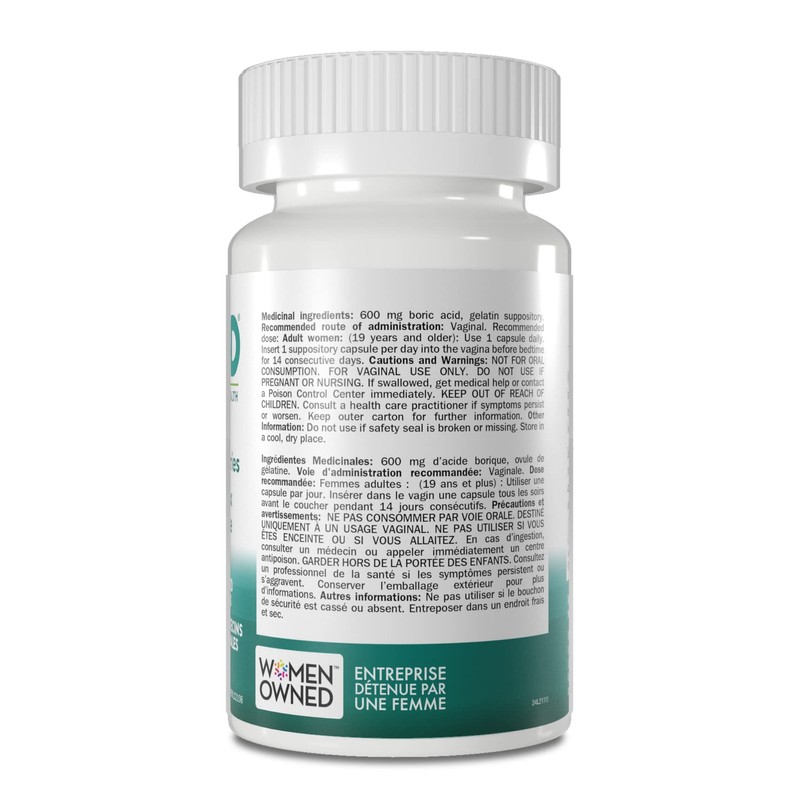 pH-D Feminine Health - 600 mg Boric Acid Suppositories -