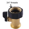 HQMPC Heavy Duty Brass Shut Off Valve Garden Hose Shut