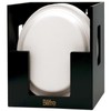 Bilifre Black Bamboo 8/9/10-Inch Paper Plate Holder, No-Drill Wall-Mounted, Countertop