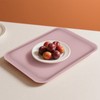 Gkhlg 4 Pieces Plastic Trays Lightweight Stackable Small Food Trays
