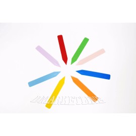 Dmarketline 100 Plastic Plant Labels Tags Stakes Etiqueta /Rainbow Colors 5" X 5/8" Markers  - LAVANDER