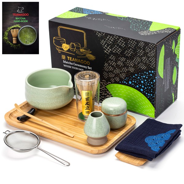 TEANAGOO Matcha Set, Matcha Whisk Set, Bamboo Matcha Whisk (Chasen),