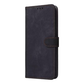 SEAHAI Leather Flip Case for Blackview Shark 8, Premium PU Wallet Book Folio Ultra-thin Shockproof Cover Kickstand with Credit Card Slots/RFID Protection/Magnetic Close - Black