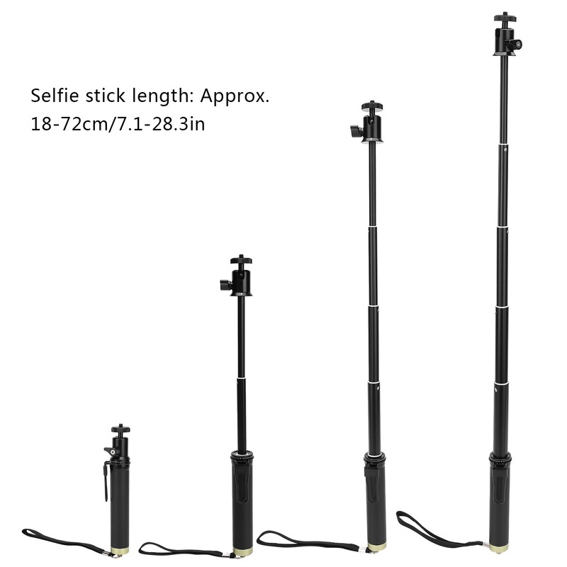 Action Camera Aluminium Alloy 6 Section Selfie Stick 18‑72cm for