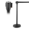 Jubilee Set of 2 Retractable Stanchions for Crowd Control - Black Posts with